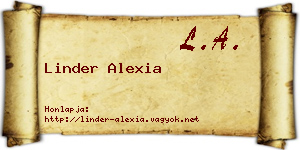 Linder Alexia névjegykártya